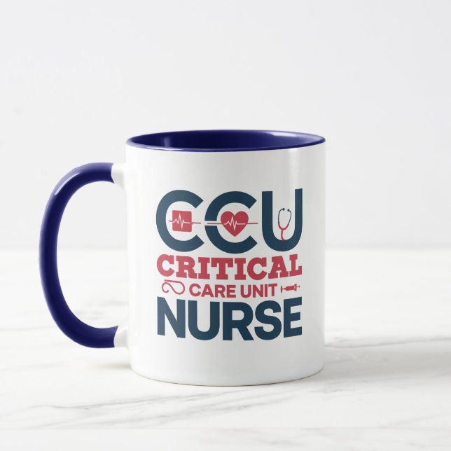 Personalised CCU Critical Care Nurse Name Mug (Left)
