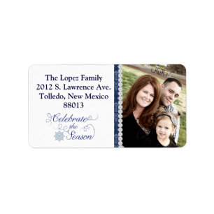 Personalised Celebrate the Seasons Mailing Label