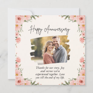 Personalised Celebrate Wedding Anniversary  Holiday Card