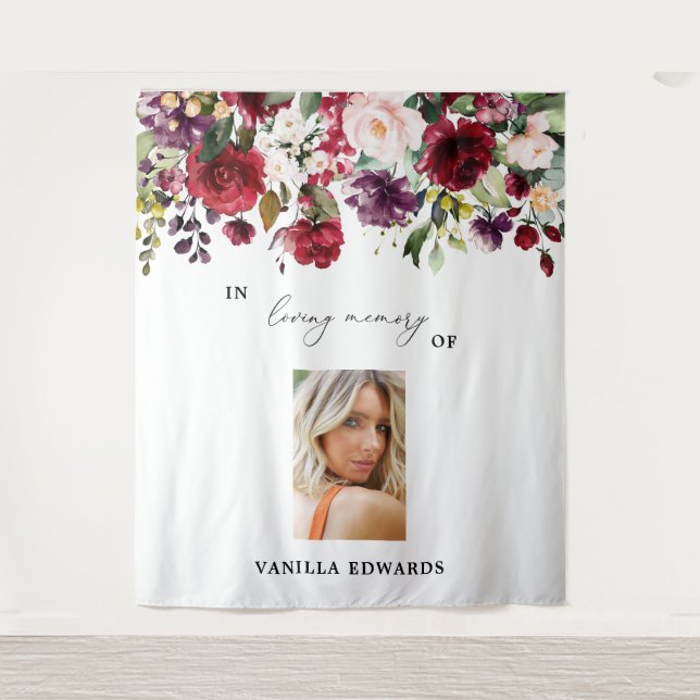 Personalised Celebration Of Life Backdrop Tapestry (Front)
