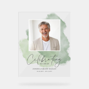 Personalised Celebration of Life Sign Modern Photo