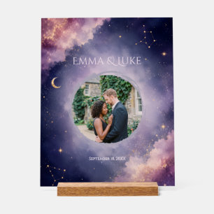 Personalised Celestial Wedding Acrylic Welcome Sign
