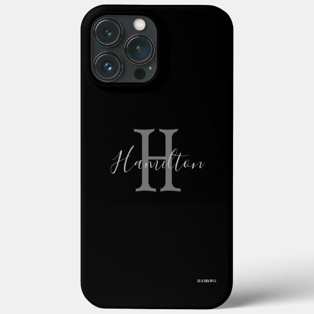 Personalised Cell Phone Case in Black - HAMbyWG  (Back)