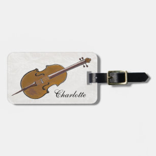 Personalised cello musical instrument or luggage tag