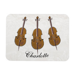 Personalised cello trio gift magnet