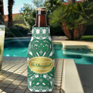 Personalised Celtic Shamrock Scroll Bottle Cooler