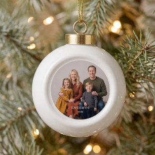 Personalised Ceramic Ball Family Photo Ornament