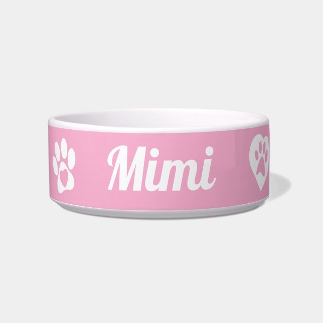 Personalised Ceramic Cat Bowl, customised Cat Gift Bowl (Front)