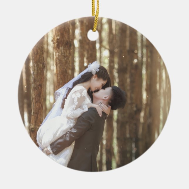 Personalised Ceramic Circle Ornament  (Front)