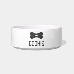 Personalised Ceramic Pet Bowl (Shadow Grey)