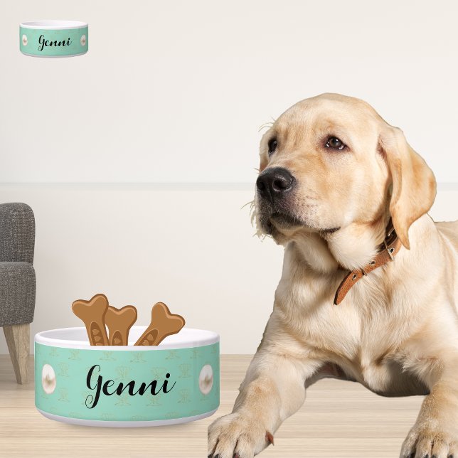 Personalised Ceramic Pet Bowls: Elegant & Large (Personalized Ceramic Pet Bowls Elegant & Large)