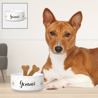 Personalised Ceramic Pet Bowls: Elegant & Large