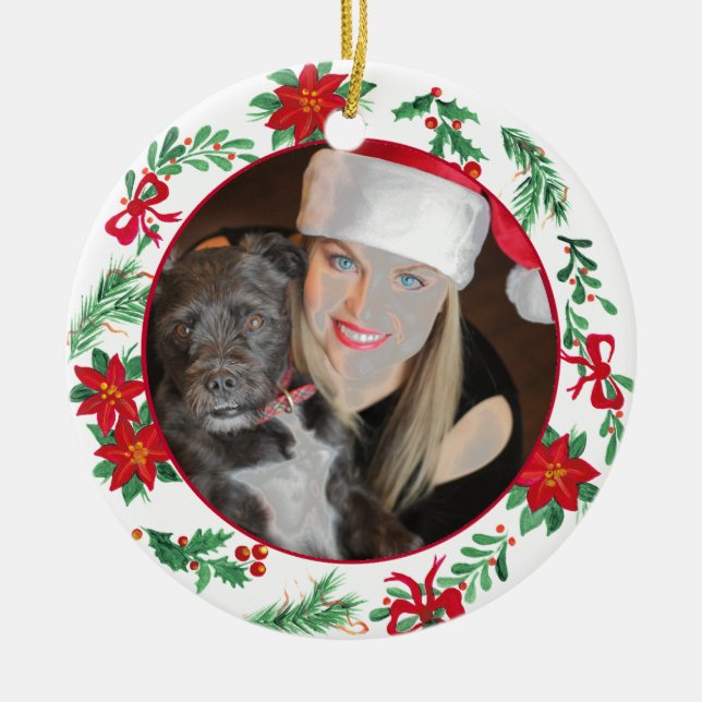 Personalised Ceramic Photo Ornament (Front)