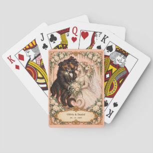 Personalised Cerberus Bride & Groom Wedding Favour Playing Cards