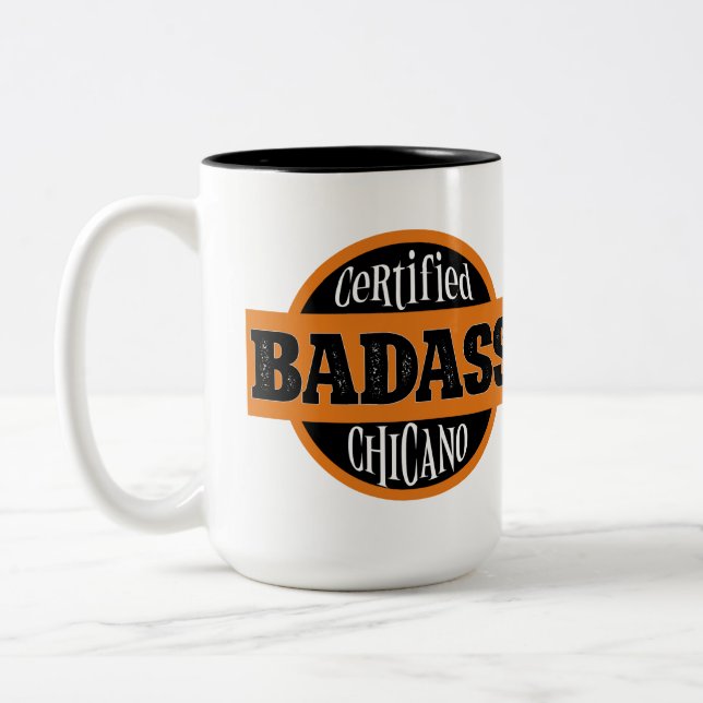 Personalised Certified Chicano  Two-Tone Coffee Mug (Left)