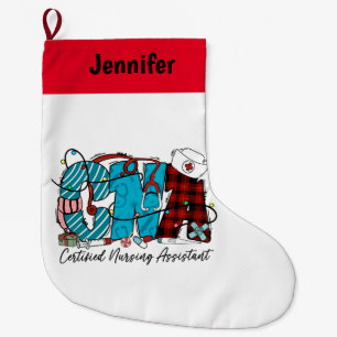 Personalised Certified Nursing Assistant Christmas Large Christmas Stocking
