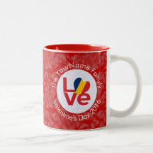 Personalised Chad Red LOVE Flag