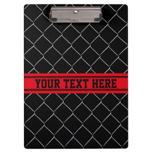 Personalised Chain Link Fence Pattern Clipboard