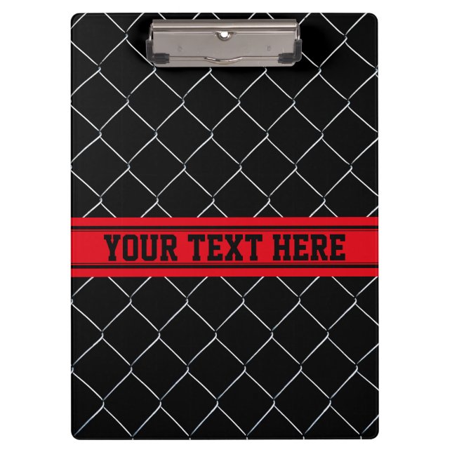 Personalised Chain Link Fence Pattern Clipboard (Front)