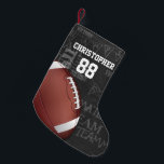 Personalised Chalkboard American Football<br><div class="desc">A modern American football grid iron design featuring a football on a chalkboard typography background with football terminology in the background. The design features customisable text for the name and number of the football player or grid iron fan. This design has been made in part with graphics licensed by Graphics...</div>