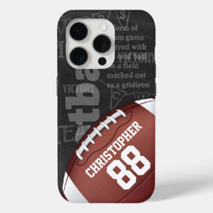 Personalised Chalkboard American Football iPhone 15 Pro Case