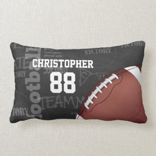 Personalised Chalkboard American Football Lumbar Cushion