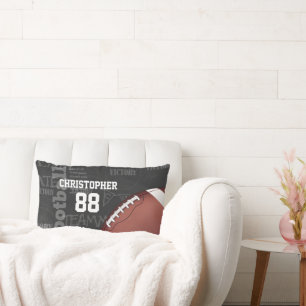 Personalised Chalkboard American Football Lumbar Cushion