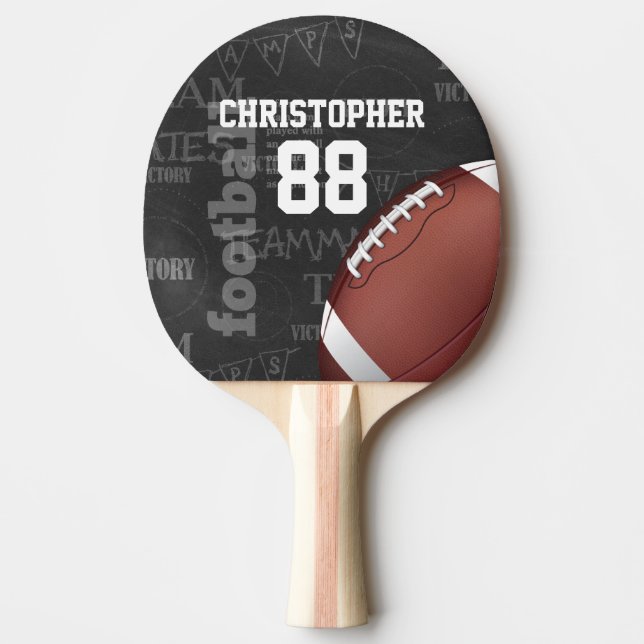 Personalised Chalkboard American Football Ping Pong Paddle (Front)