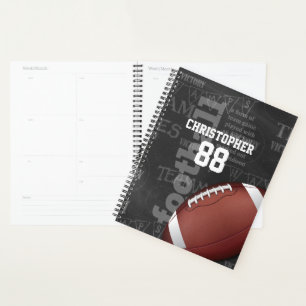Personalised Chalkboard American Football Planner
