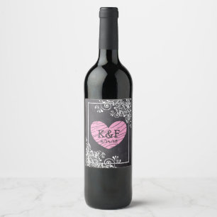 Personalised Chalkboard Wine Bottle Lables Wine Label