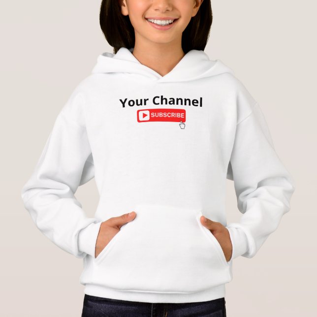 Personalised Channel Subscribe Hoodie (Front)