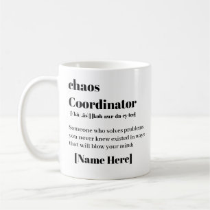 Personalised Chaos Coordinator Coffee Mug
