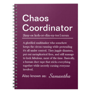 Personalised Chaos Coordinator Definition Notebook