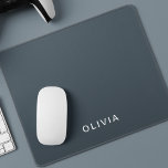 Personalised Charcoal Blue Custom  Mouse Pad<br><div class="desc">Upgrade your workspace with this personalised charcoal blue custom mouse pad. Featuring a sleek charcoal blue design, this mouse pad adds a touch of elegance and professionalism to any desk setup. Customise it with your name, monogram, or a unique design to make it truly your own. The smooth surface ensures...</div>
