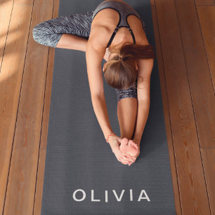 Personalised Charcoal Blue Custom Yoga Mat