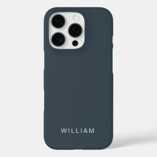 Personalised Charcoal Blue iPhone Case with Custom
