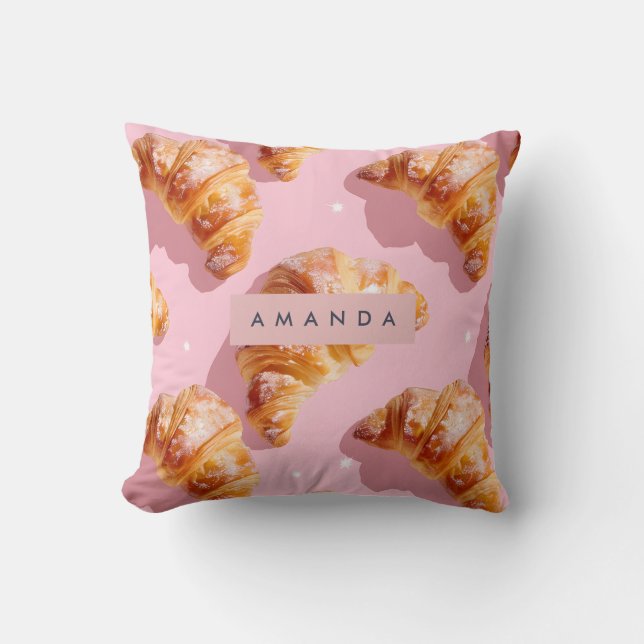 Personalised Charming Croissant Delight Cushion (Front)