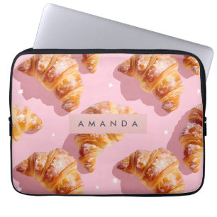 Personalised Charming Croissant Delight Laptop Sleeve