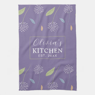 Personalised Charming Floral Wallpaper Tea Towel