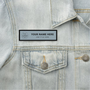 Personalised Chatham Blue 3.5" X 1" Rectangle Name Tag