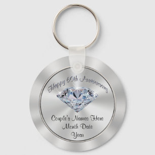 Personalised Cheap 60th Anniversary Party Favours Key Ring