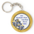 Personalised Cheap Cheerleader Gifts, Blue, Gold