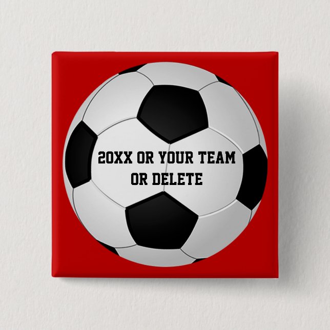 Personalised Cheap Soccer Party Favours Button (Front)