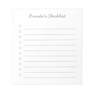 Personalised Checklist - 40 Page Notepad