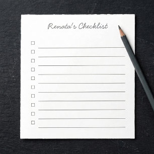 Personalised Checklist - 40 Page Notepad