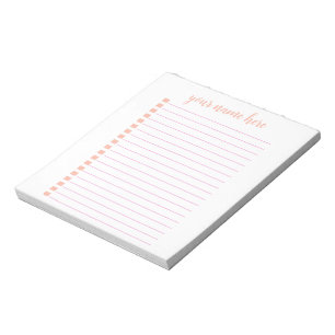 Personalised Checklist Planner Notepad