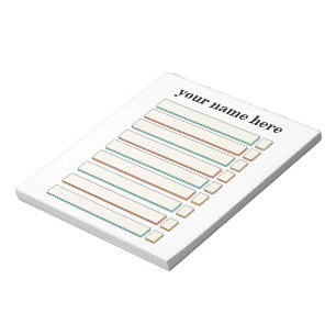 Personalised Checklist Planner Notepad