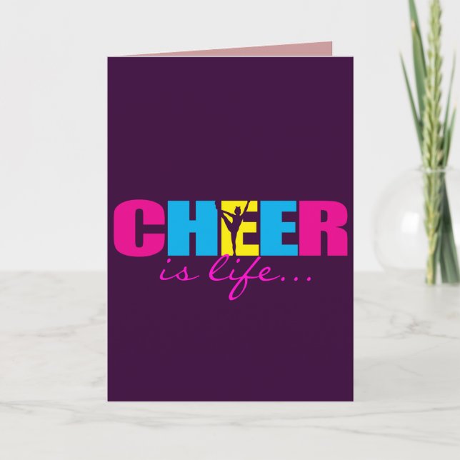Personalised Cheer Cheerleading Purple Card (Front)