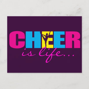 Personalised Cheer Cheerleading Purple Postcard