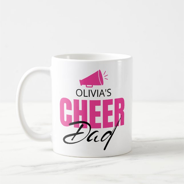 Personalised Cheer Dad Coffee Mug Custom Gift (Left)